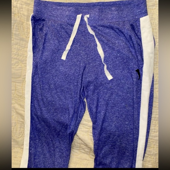 PINK Victoria's Secret Sleepwear Pants, blue with white stripe. Size medium - Picture 7 of 14